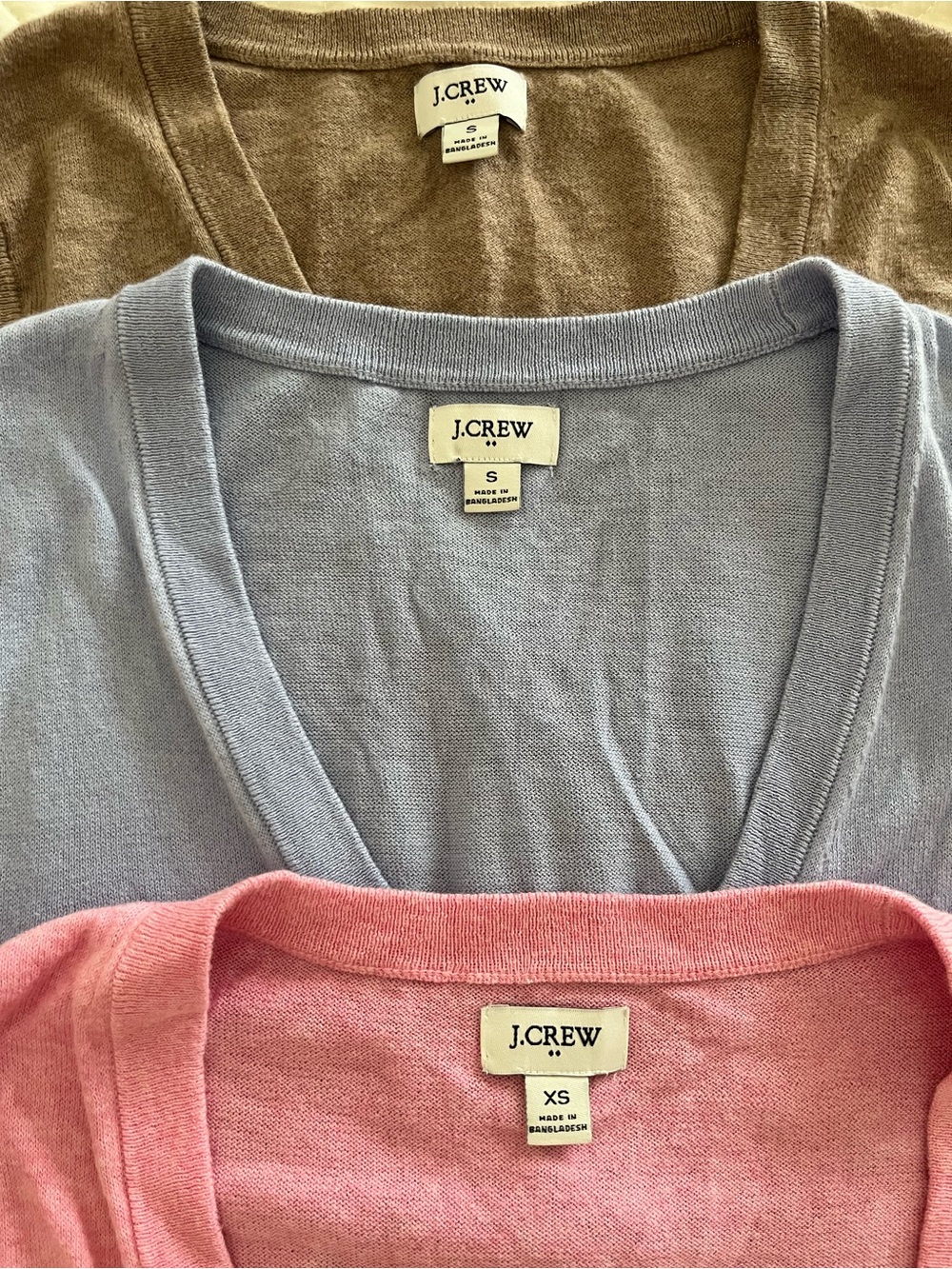 J. Crew bundle Women’s V-Neck Button Front Sweater Vest - Pink, blue and brown - Picture 10 of 10